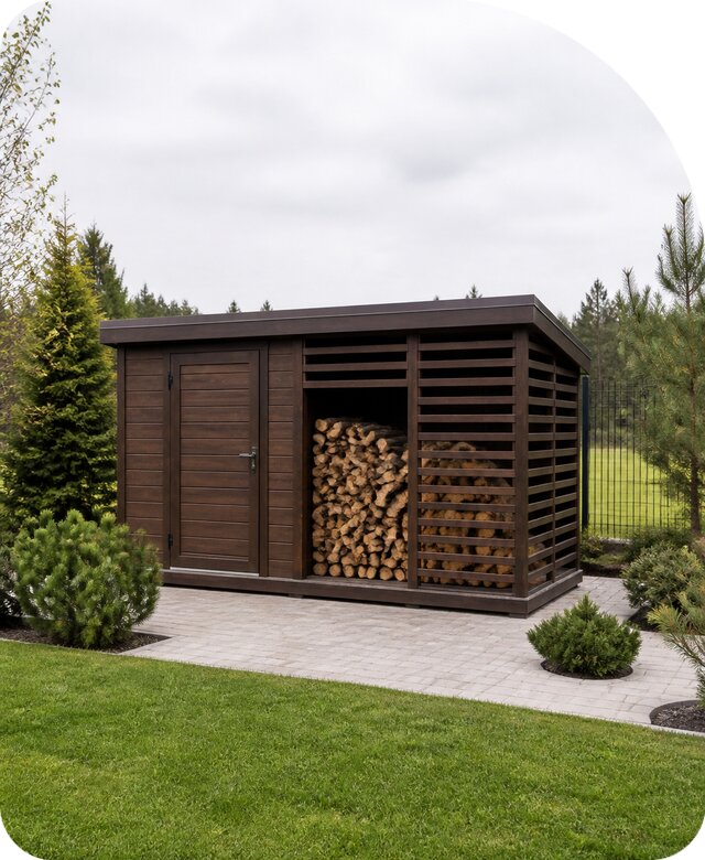 Хозблок с дровником под ключ в Новокуйбышевске от 128025 р. | РадиДОМА-Нвб